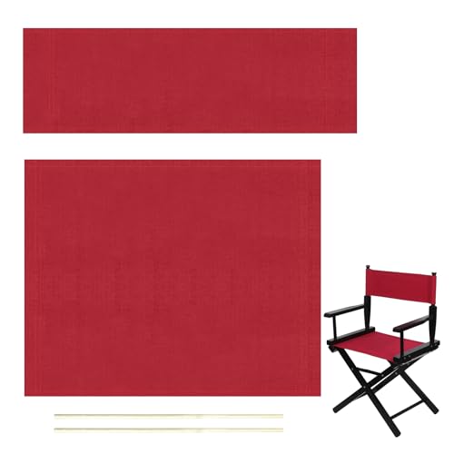 Director Chair Replacement Canvas Seat and Back Cover Set - Red