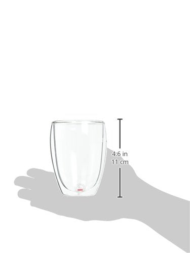 Bodum Pavina 12oz Double Wall Insulated Glass Tumblers Set of 6, Clear
