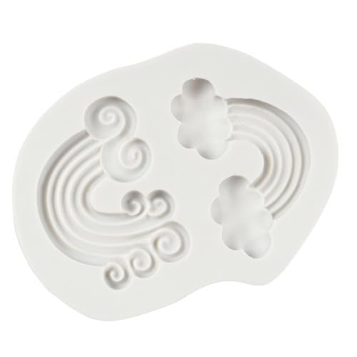 QDMOLDS Rainbow Silicone Fondant Mold - Rainbow Cake Molds, 1pc, Style A