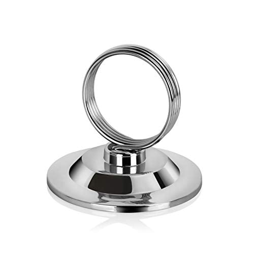 1.5-Inch Silver Metal Ring-Clip Table Number Holders, Set of 12