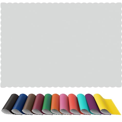 Disposable Scalloped Edge Paper Placemats, 10x14 Inch, 100 Pack