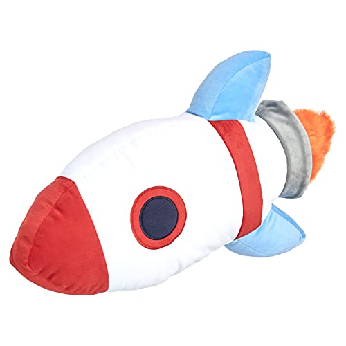 Kids Space Rocket Decorative Pillow, Ultra-Soft Spaceship Accent Cushion