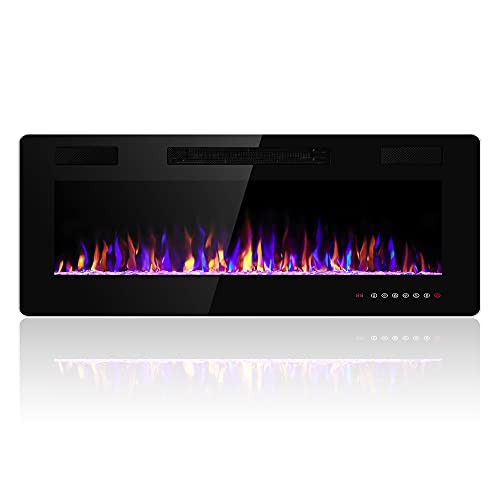 36-Inch Electric Fireplace Insert Recessed and Wall-Mounted Heater