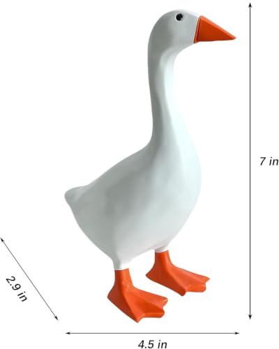 7-Inch Magnetic Goose Key Holder Statue for Desk and Home Decor
