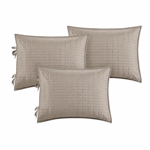 Quilted Daybed Cover Set 5-Piece with Bedskirt & Shams - Taupe, 75" x 39"