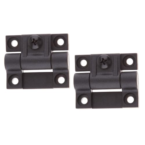 Adjustable Torque Position Control Hinge - Black Plastic 43x36mm, 2-Pack