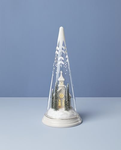 Lenox Merry & Magical Light-Up Church Figurine – Porcelain Snow Glass Display