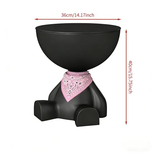 Cartoon Accent Table with Hidden Storage and Removable Bandana