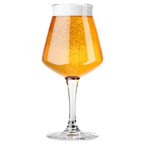 Nucleated Teku Stemmed Beer Glass - 14.2 oz Craft Beer Tasting Glass