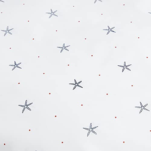 Nautica - Twin Sheet Set, Crisp & Tailored Cooling Sheets with a Smooth Cotton Percale Lightweight Feel - Bed Sheets with Matching Pillowcase & Fitted Sheet (Star Spangled Coastal Navy)