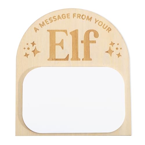 A Message From Your Elf Wooden Sign - Christmas Dry Erase Board