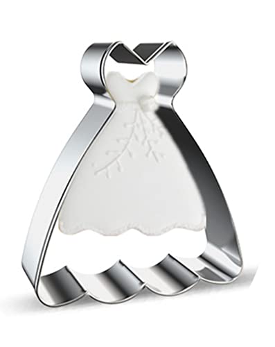 Large Princess Dress Cookie Cutter - Model 5 - Steel 4.3 Inch for Baking & Crafts