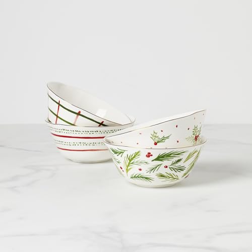 Lenox Bayberry All-Purpose Bowls Set of 4 - 20 oz Christmas Drinkware