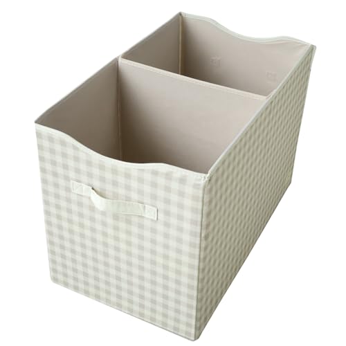 Extra Large Recycled Fabric Toy Chest with Lid, Collapsible Storage Bin