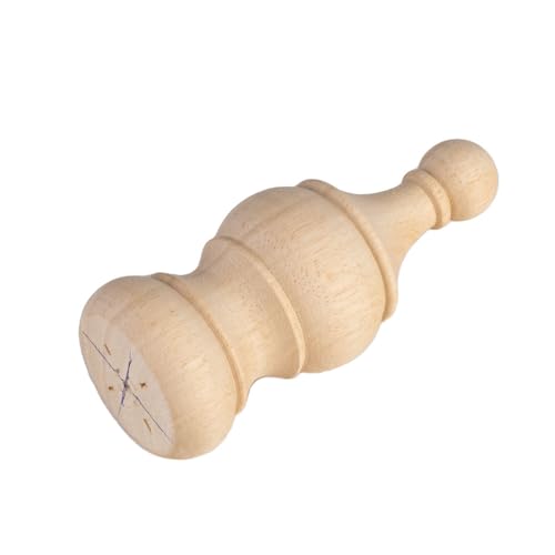 Unfinished Wood Bed Post Finials - 5.9-inch Decorative Craft Toppers (2 Pack)
