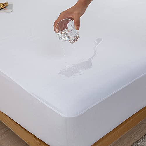 Kingnex Waterproof Split King Mattress Protector for Adjustable Beds (2 Pack)