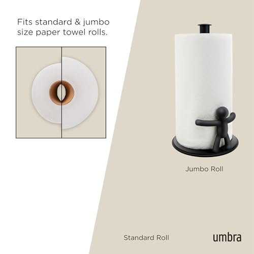 Umbra Buddy Paper Towel Holder, Black