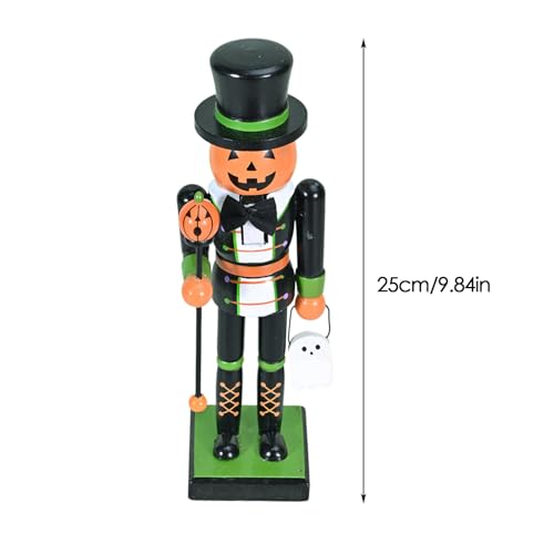 Halloween Wooden Nutcracker Figurine, 25cm Tabletop & Mantel Decor