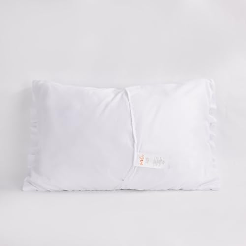 Set of 2 Farmhouse Ruffle Pillow Shams, Standard 20x26 White Boho Pillowcases