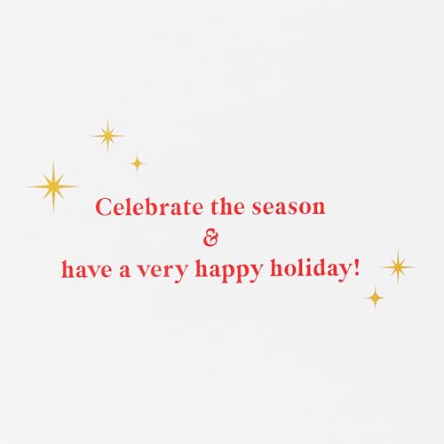 FSC Handmade Merry and Bright Christmas Cards Boxed Set with Envelopes - 8 Count