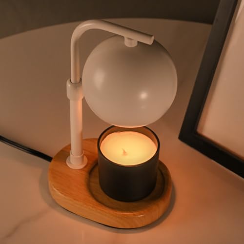Dimmable Candle Warmer Lamp with Timer for Jar Candles - White