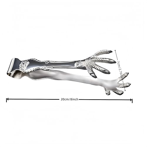 Stainless Steel Cooking Tongs 8-Inch Multi-Use Grill & Kitchen Utensil