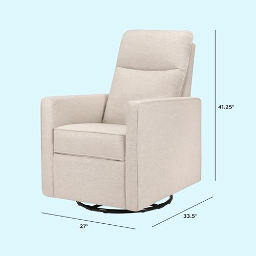 Pillowback Swivel Glider Nursery Chair - 360 Degree Rocking Recliner