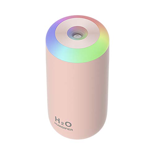 Mini Portable Humidifier 350ml with LED Night Light for Desk and Travel
