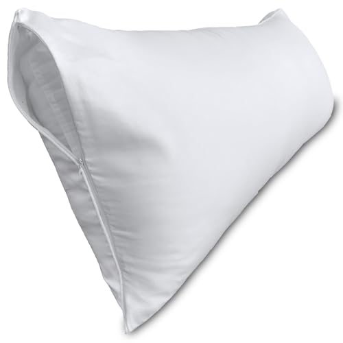 100% Cotton Body Pillow Cover with Double Zipper - 20x54 inches
