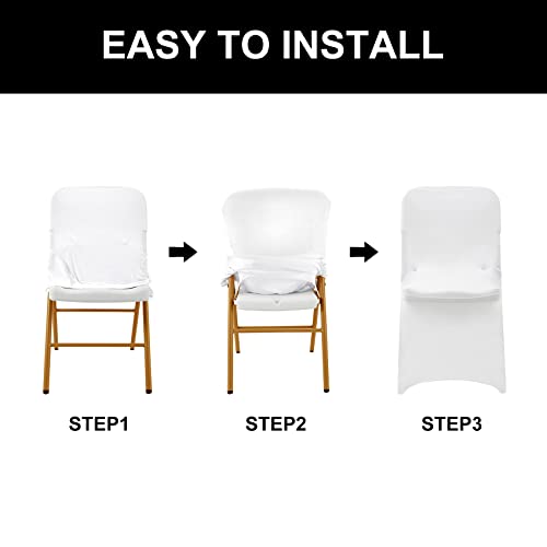 Stretch Spandex Chair Covers - 25 Pack Removable Washable Protector for Events
