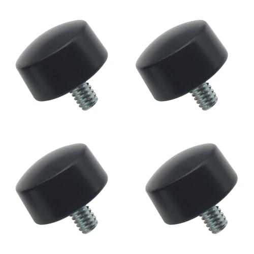 4 Pcs Curtain Rod End Caps for 3/4 Inch Rods, Cylindrical Black Finials