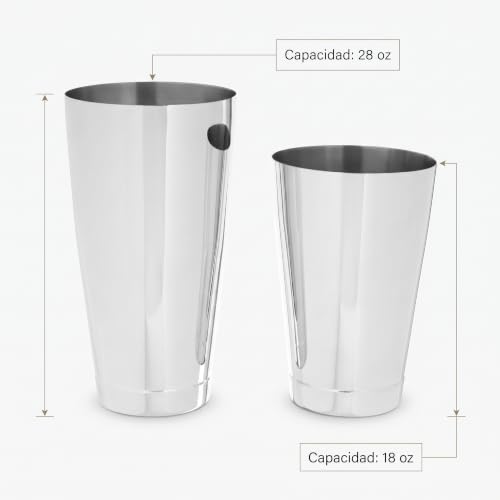 Barfly Stainless Steel Cocktail Shaker Set (18 oz & 28 oz) - Professional Barware