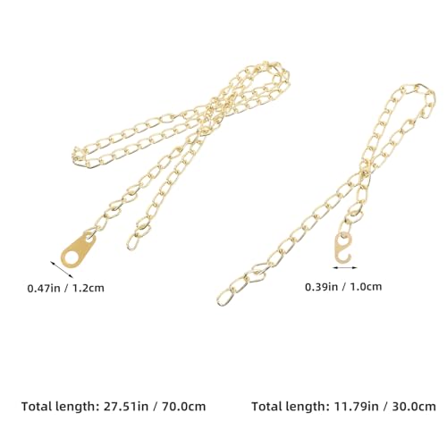 4pcs Mechanical Clock Weight Chains, Vintage Steel Replacement Parts