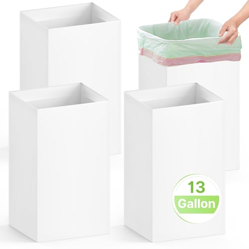 13 Gallon Disposable Trash Cans for Parties - 4 Pack Collapsible Cardboard