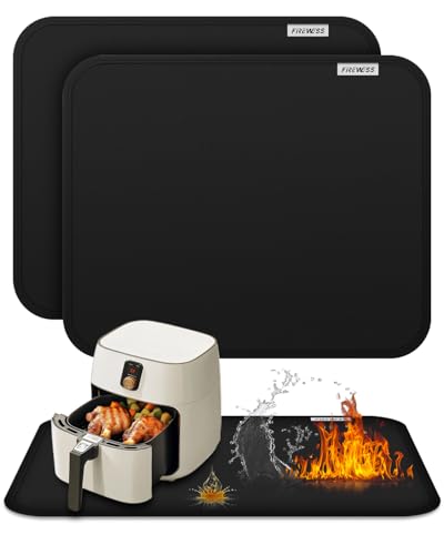 2-Pack Heat Resistant Countertop Mat for Air Fryers and Kitchen Appliances