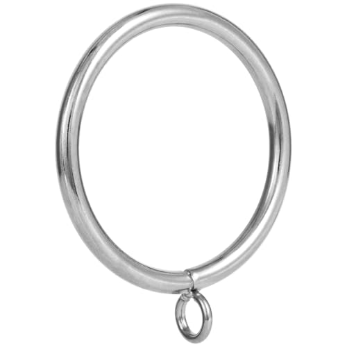 2-Inch Metal Curtain Rings with Eyelets for 1.5-Inch Rods, 42-Pack