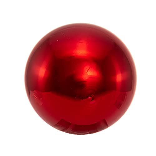Kurt Adler 6-Piece Shiny Red Glass Christmas Ball Ornament Set, 65mm