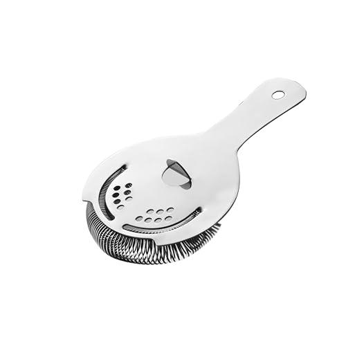 Derrison Hawthorne Stainless Steel Cocktail Strainer with High-Density Spring - Professional Bartender Bar Tool