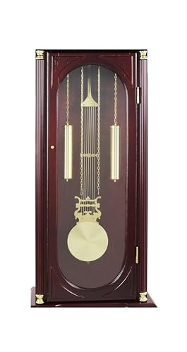 72 Inch Cherry Finish Grandfather Clock with Westminster Chime & Moon Dial