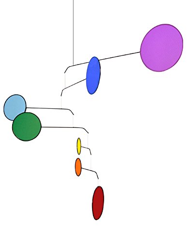 Chakra Rainbow Kinetic Mobile - Handcrafted Indoor Hanging Art, 26" x 42"