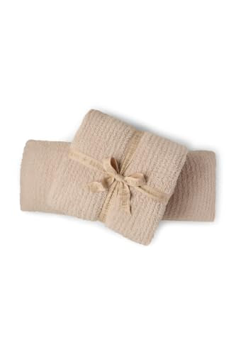 CozyChic Rib Twin XL Blanket & Lumbar Pillow Set - Stone