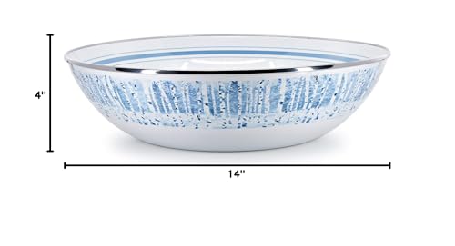 Golden Rabbit Enamelware Catering Bowl, 5 quart, Aspen Grove