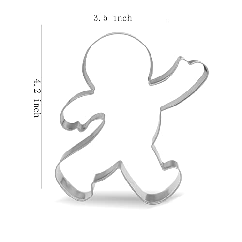 4.2 Inch Stainless Steel Christmas Gingerbread Man Cookie Cutter