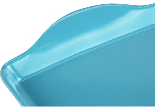 Reston Lloyd Melamine Plastic Tidbit Tray, BPA-Free, Food Safe, Multipurpose Platter Serving Tray, Bathroom/Table Organizer, Turquoise