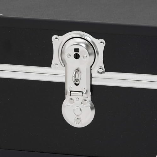31-Inch Under-Bed Storage Trunk with Wheels and Locking Latch, Antique Black