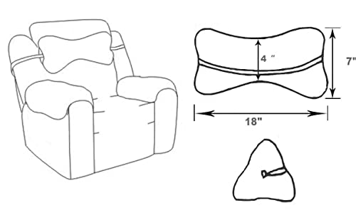 Recliner Neck Pillow with Adjustable Strap for Comfort Support