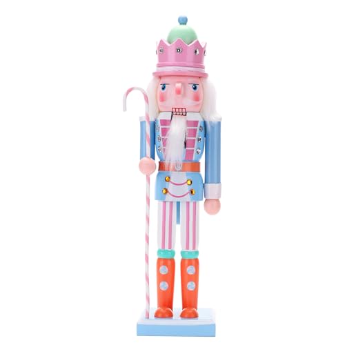 12-Inch Hand-Painted Wooden Nutcracker King Doll - Christmas Tabletop Decor