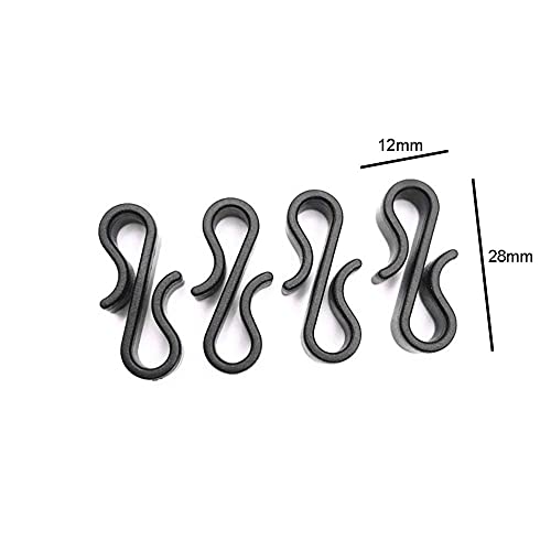 50 Pieces Mini Gutter Hooks for Christmas String Lights - Black Plastic Clips