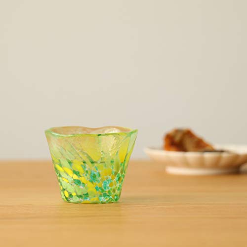 Aderia Glass Yamawaka Tsugaru Vidro Sake Cup 1.7 fl oz Handmade Japanese Glassware