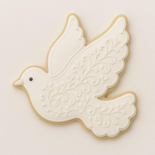 3.5 Inch Flying Dove Cookie Cutter - Tin Plated Steel, Safe Rolled Edges